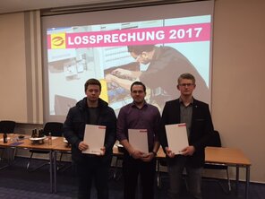 Lossprechung unserer 3 Auszubildenden 2017